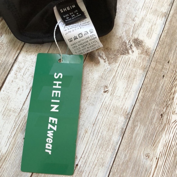 “SHEIN” EZwear,black,mock-neck, raglan slv, sports compression top,size M, NWT - Picture 9 of 16